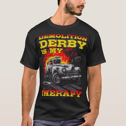 S2 Demolition Derby Smashing Cars (83) T-shirt (Voorkant)