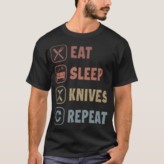 S2 Mes verzamelen Messen (140) T-shirt (Voorkant)