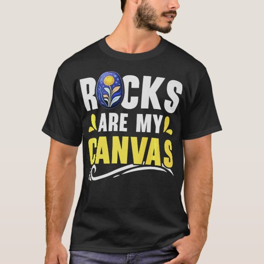 S2 Rots Schilderen Verf Stenen (98) T-shirt (Voorkant)