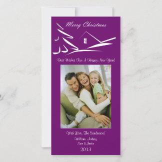 S3 Simple Beauty-Plumb Xmas-fotokaart Feestdagenkaart