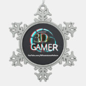 S3D-gamer Tin Sneeuwvlok Ornament (Voorkant)