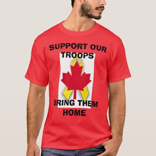 s45new, new canadian.gif, STEUN ONZE TROOPSBRI... T-shirt (Voorkant)