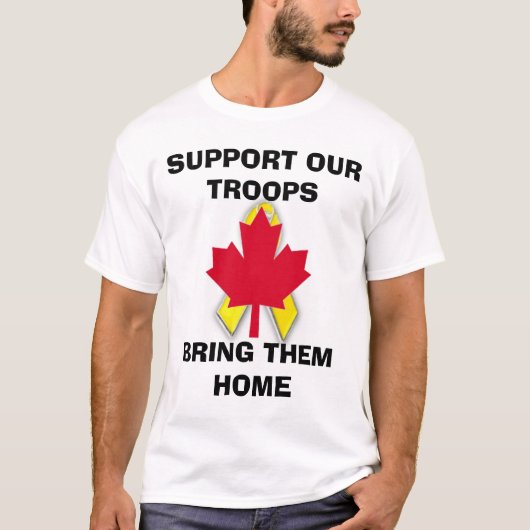 s45new, new canadian.gif, STEUN ONZE TROOPSBRI... T-shirt (Voorkant)