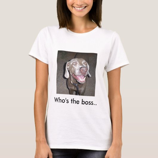 S5030845, die de baas is.. t-shirt (Voorkant)