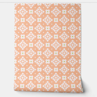 (S) 2502220A Geometric Floral Pattern Green Dots Behang