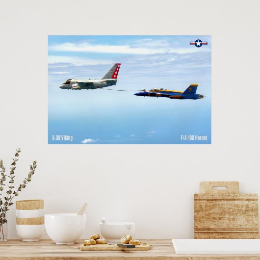 S-3B VIKING REFUELING F/A-18D HORNET POSTER (Keuken)