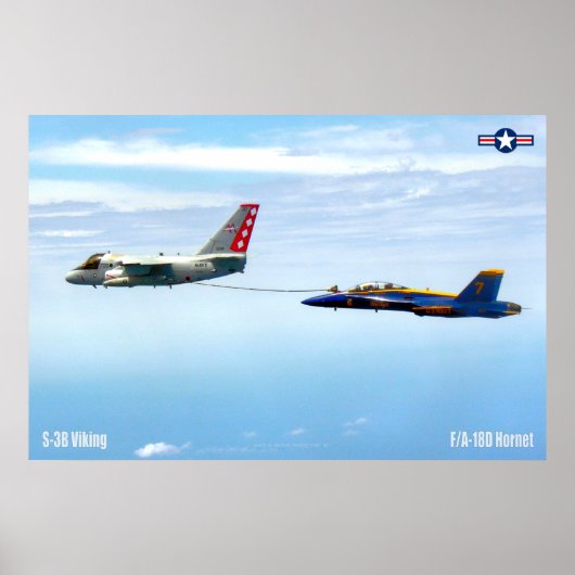 S-3B VIKING REFUELING F/A-18D HORNET POSTER (Voorkant)