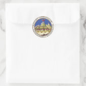 ŝ ac-wapenstilstand ronde sticker (Tas)
