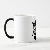 S Alphabet black butterfly Magische Mok (Links)