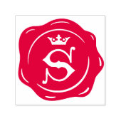 S - Antiek Wax Seal Gotische Kroon Initiaal Letter Zelfinktende Stempel (Design)