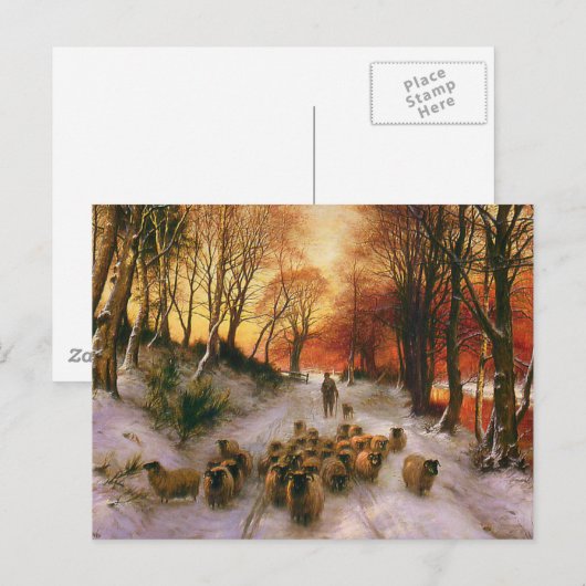 's avonds briefkaart (Voorkant / Achterkant)