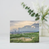 's avonds in Charleston Harbour denken aan jou Briefkaart (Staand voorkant)