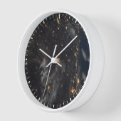 's Avonds licht de stad op de planeet aarde (Hoek)