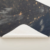 's Avonds licht de stad op de planeet aarde Sherpa Deken (3/4)