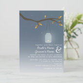 's avonds vallen we met een kaars - Mason Jar met Kaart (Staand voorkant)