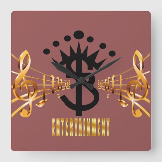 S.B. Ent.   Square Wall-klok Vierkante Klok (Voorkant)