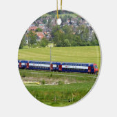 S-Bahn-7z5 trein in het land in Europa Ornament (Links)