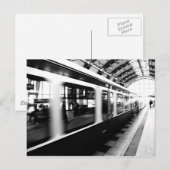 S-Bahn Berlin Schwarz Weiß Fotografie Briefkaart (Voorkant / Achterkant)