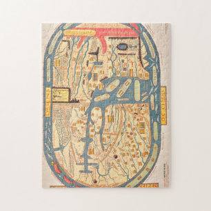 S. Beati Liebanensis mappam mundi ad voorbear ecc Legpuzzel