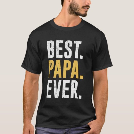 S Beste Papa ooit Vaderdag T-shirt (Voorkant)