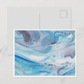 S Briefkaart 4,25 x 5,6 inch - blauw breedbeeld (Voorkant / Achterkant)