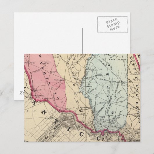 S Burlington County, NJ Briefkaart (Voorkant / Achterkant)