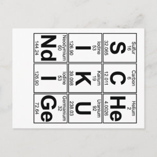 S-C-He-I-K-U-Nd-I-Ge (scheikundige) - Full Briefkaart