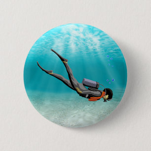 S.C.U.B.A. Duiker Ronde Button 5,7 Cm
