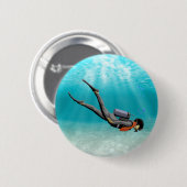 S.C.U.B.A. Duiker Ronde Button 5,7 Cm (Voorkant /achterkant)