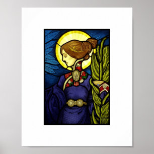 S. Cecilia (Glas in lood) Poster