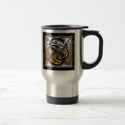 S "Celtic Black Stone" Monogram Travel Mugs Reisbeker (Rechts)