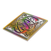 S Celtic Rainbow Aangepaste monogram tegel Tegeltje (Zijkant)