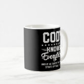S Cody weet alles naam gepersonaliseerde grappen Koffiemok (Voorkant rechts)