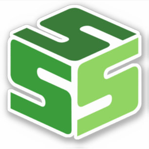 S-Cubed Groene Logo Sticker (3" x 3")