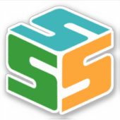 S-cubed Logo Sticker (3" x 3") (Voorkant)