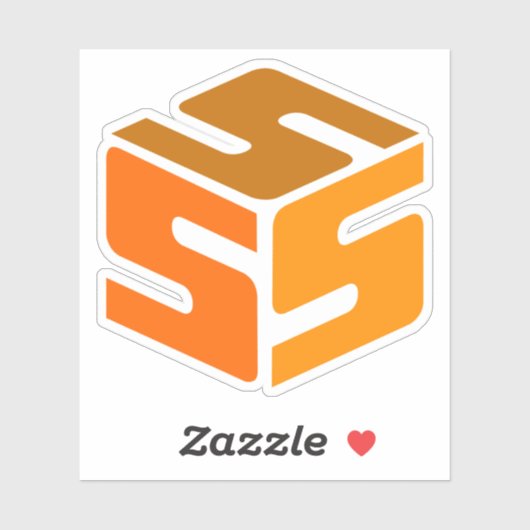 S-Cubed Oranje Logo Sticker (3" x 3") (Vel)