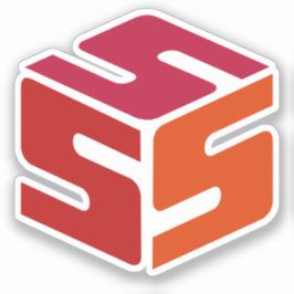 S-Cubed Rode Logo Sticker (7,62 cm x 7,62 cm)