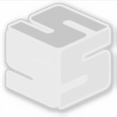 S-Cubed Witte Logo Sticker (3" x 3") (Voorkant)