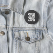 s Dag Als Dochter Jongste Moeder Vader Grap Ronde Button 5,7 Cm (In situ)