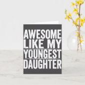 s Day Like Daughter Youngest Mother Father Fun Kaart (Gele Bloem)