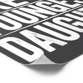 s Day Like Daughter Youngest Mother Father Humor Poster (Hoek)