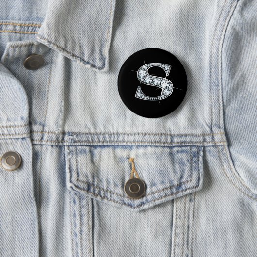 "S" Diamond Bling Button (In situ)