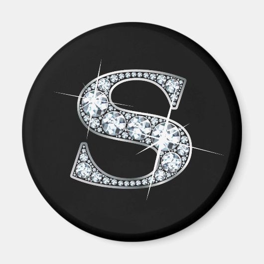 "S" Diamond Bling Magnet (Voorkant)