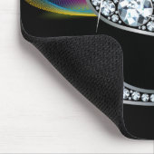 "S" Diamond Bling met regenboogwervelkolom Mousepa Muismat (Hoek)