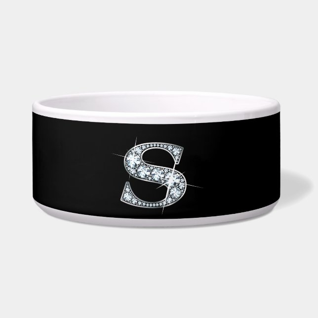 S "Diamond Bling" Pet Bowl Voerbakje (Voorkant)