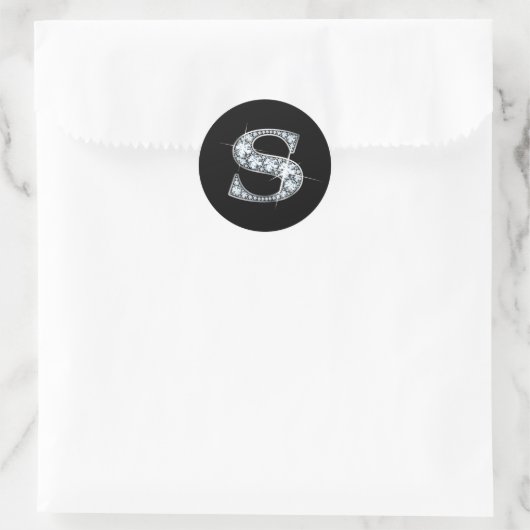 "S" Diamond Bling Sticker (Tas)