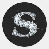 "S" Diamond Bling Sticker (Voorkant)