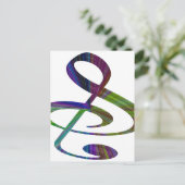 "S", "&" en/of treble Clef Musical Note Briefkaart (Staand voorkant)