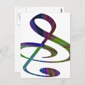 "S", "&" en/of treble Clef Musical Note Briefkaart (Voorkant / Achterkant)