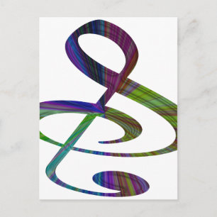 "S", "&" en/of treble Clef Musical Note Briefkaart